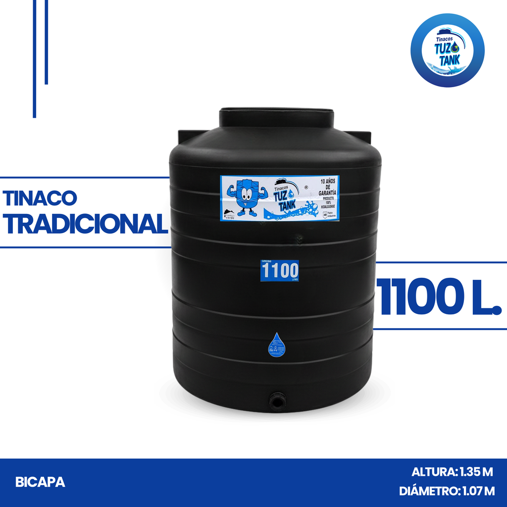 Tinaco 1,100 Litros Bicapa