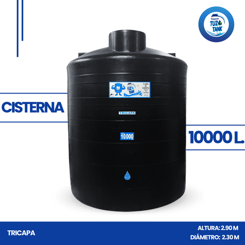 Cisterna 10,000 Litros Tricapa