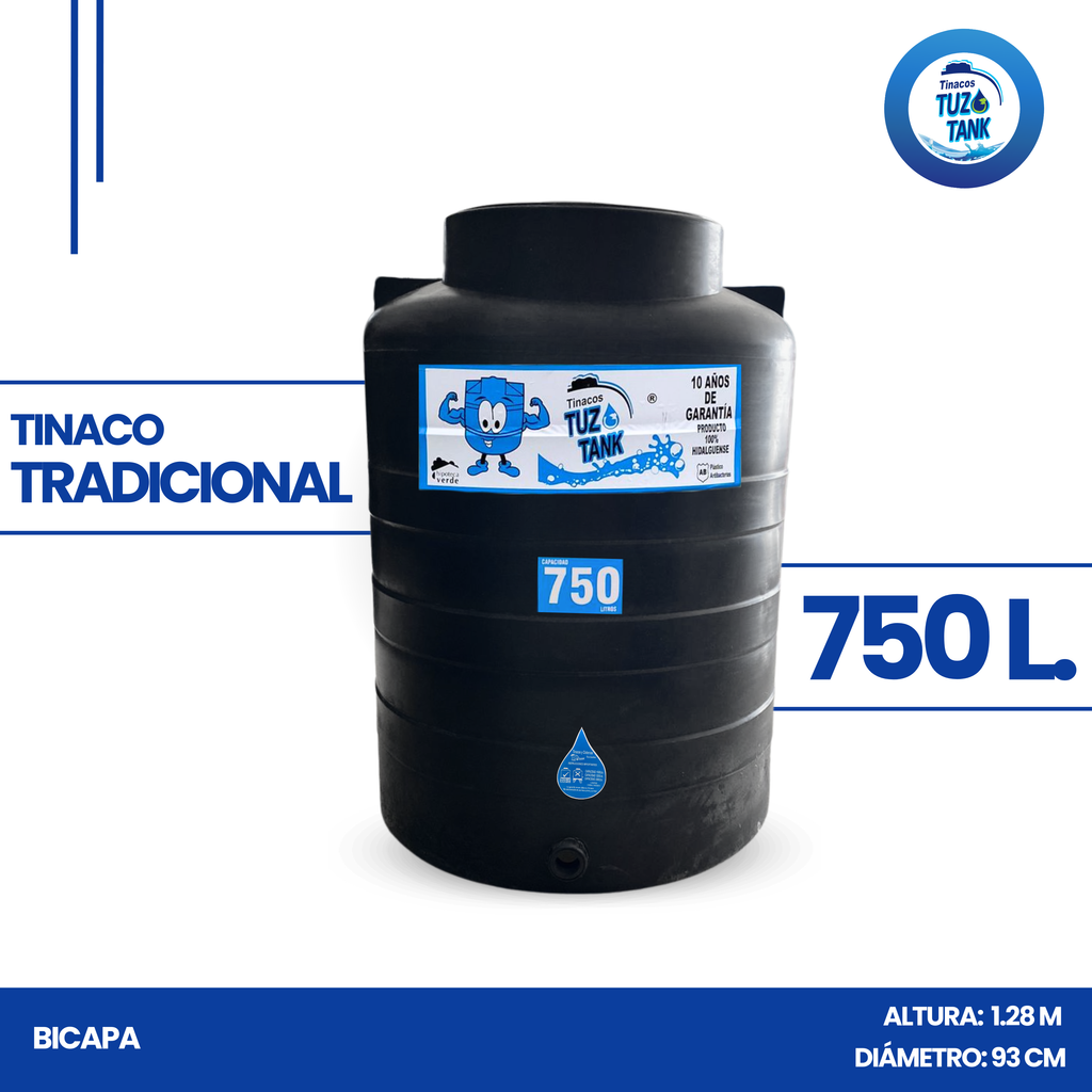 Tinaco 750 Litros Bicapa