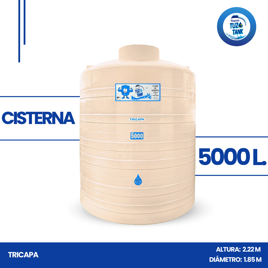 Cisterna 5,000 Litros Tricapa